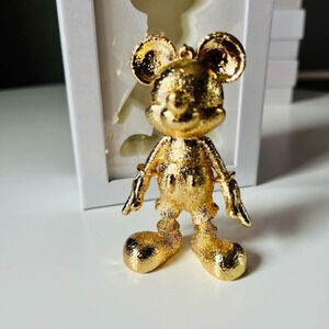 BaubleBar Disney Gold Mickey Mouse Bag Charm Keychain NWT